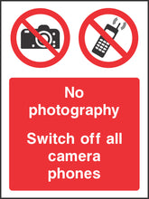 No photography Sign
